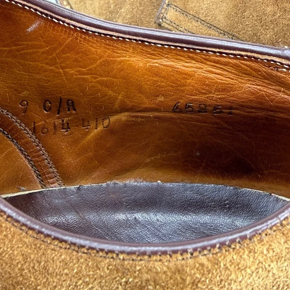 Saks Fifth Avenue Mens Brown Suede‎ Derby Shoes Lace Up Oxfords 9 C/A 45851